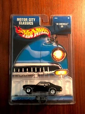 HOT WHEELS 2003 MOTOR CITY CLASSIC ‘70 CHEVELLE SS BLACK RUBBER TIRES FREE SHIP