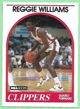 1989-90 NBA Hoops Basketball Reggie Williams RC #128 Clippers👍