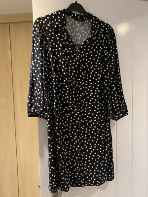 Asda George Spotty Shirt Dress Size UK