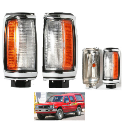 Corner Lamp Chrome LR 2Pc for Mitsubishi L200 Dodge Ram Mighty Max Strada 87-96