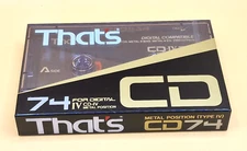 THAT'S  CD-IV 74    Blank Audio Cassette Tape (Sealed) NOS! New