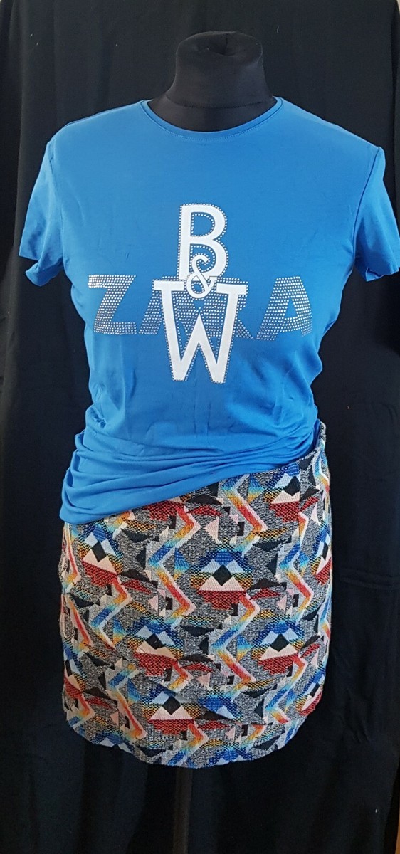 T-shirt Zara Bleu Royal - Taille M, Neuf Avec étiquettes, 95% Coton !