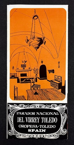 1960s Parador Nacional Del Virrey Toledo Oropesa Spain Hotel VTG Travel Brochure