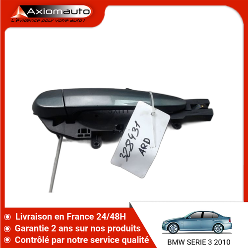 Poignée De Porte Avant Droit BMW Série 3 E90 Phase 2 - Référence 51217207562 - Occasion En Bon état - Compatible 320d Etc.