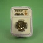 1976-D / BICENTENNIAL - KENNEDY HALF DOLLAR [KEEPSAKE SLAB] (C/N CLAD) AU+