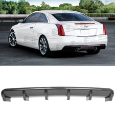Rear Lip Bumper Diffuser Shark Spoiler Carbon Look For Cadillac CTS CTS-V ATS