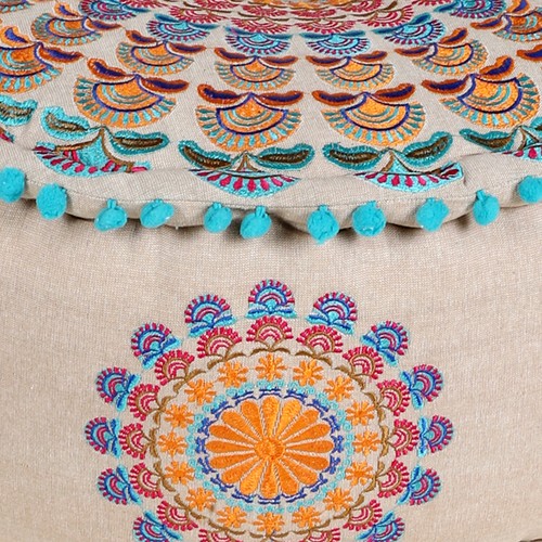 Orientalische Pouf Hocker Deko Mandala Dilara - Bild 5 von 8