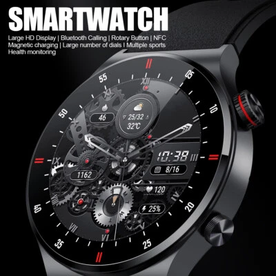 Bluetooth Call Smart Watch for Men Heart rate NFC Waterproof Fitness Trackers UK