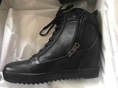 BNIB LORIBLU HIGH TOP WEDGE FASHION TRAINERS SNEAKERSANKLE LEATHER BOOTIES s.39