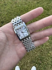Bulova Accutron Square Unisex Stainless Steel 21mm Tank Watch 26A02 699319 Vinta