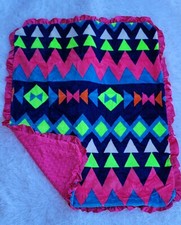 Neon Minky Baby Blanket