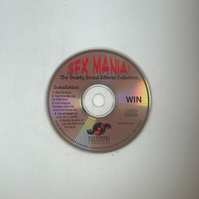 Sfx Mania, The Gnarly Sound Effects Collection (PC, 1994)