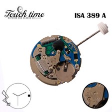 ISA 389A 389 A Swiss Made Quartz Movement, White Date Disk at 3, 3 Hands.