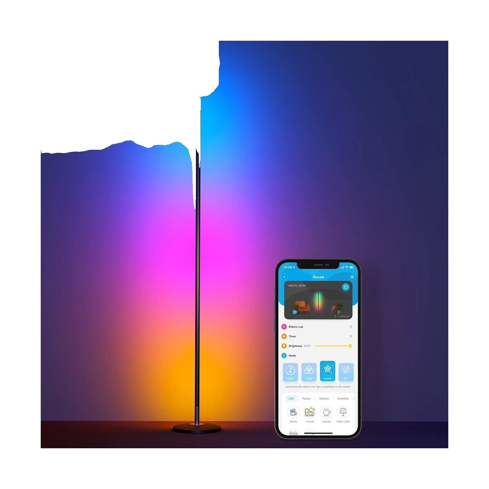 Flores Lámparas de Pie Moderna