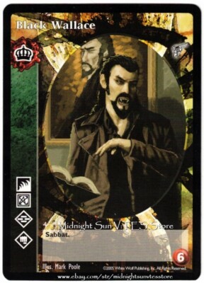 Black Wallace Lasombra Kindred Most Wanted V:TES VTES Vampire CCG