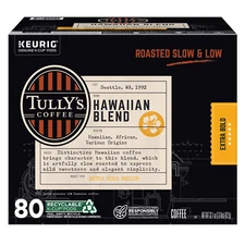 Tully'S Coffee Hawaiian Blend K-Cups Pods, 80-Count