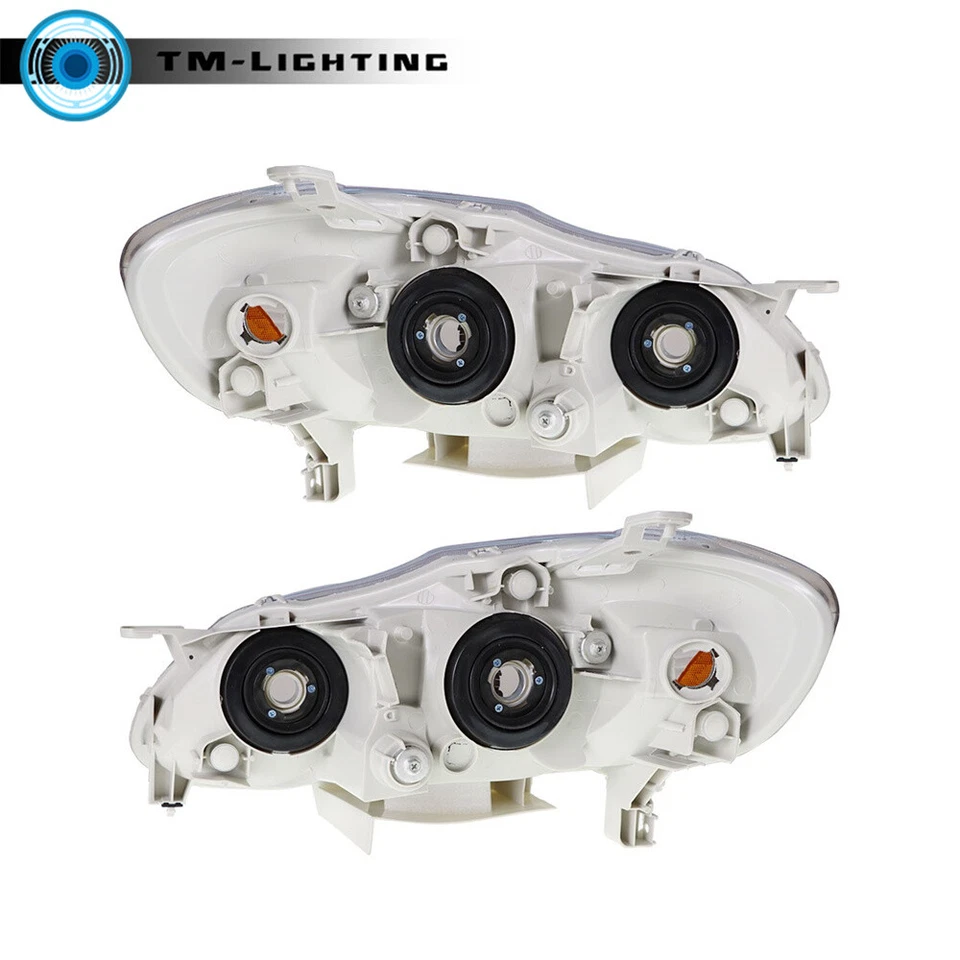 Faros lado izquierdo y derecho para Toyota Corolla 2003-2006 2007 2008 carcasa cromada Foto 4 de 4