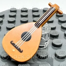 Authentic LEGO Brown Guitar Banjo Violin Musical Instrument Accessories Part