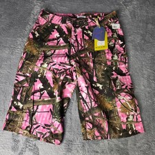 Kr amy Womens 14W Cargo Shorts Pink Realtree Camo P11122X Utility Pocket