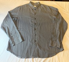 GIORGIO ARMANI Long Sleeve Button Down Gray Shirt Men XXL