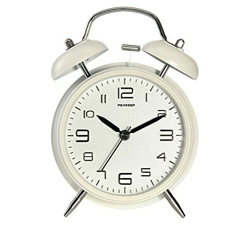 Peakeep 4 Inches Twin Bell Loud Alarm Clock for Heavy Sleepers, Backlight, - Image 3 of 4