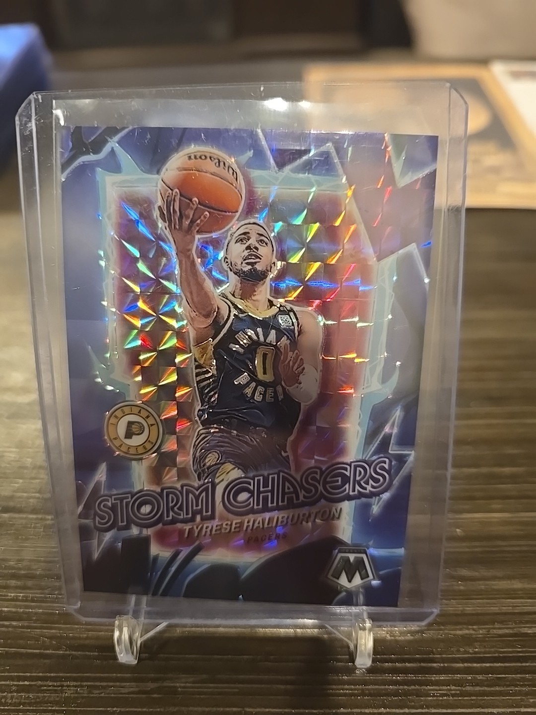 2023-24 Panini Mosaic Tyrese Haliburton Storm Chasers Ssp Case Hit
