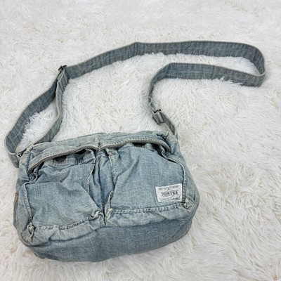 PORTER x White Mountaineering Denim Shoulder Bag Blue Made in Japan Clean Used
