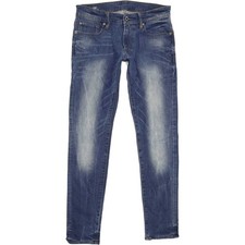 G-Star 3301  Herren Blau Straight Slim Stretch Jeans W30 L32 (81110)