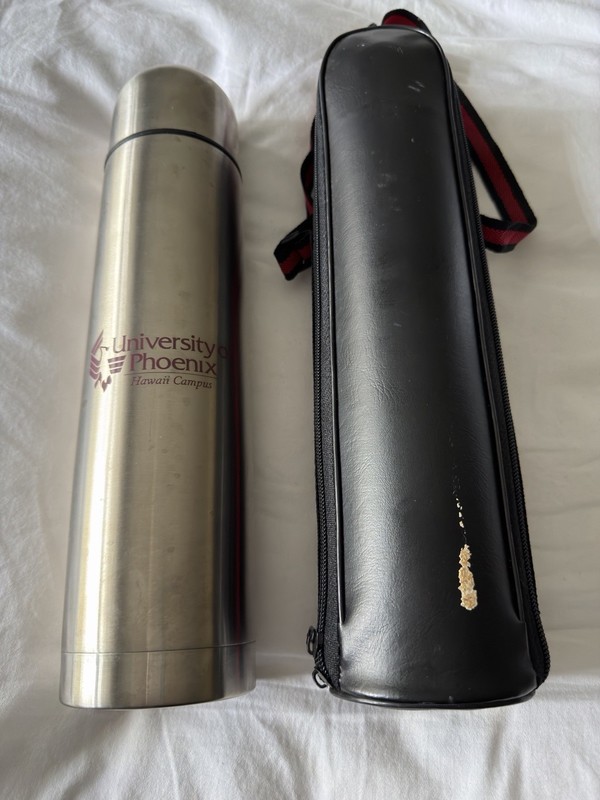 Stainless Steel Thermos 10” Tall With Black Case (UOP-Hawaii Campus)