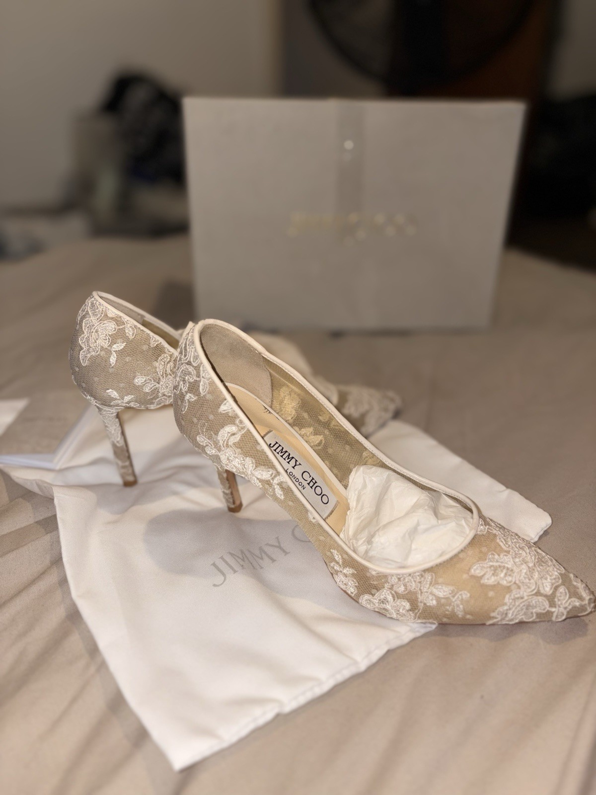 Jimmy Choo Women's Lace Pumps (romy 85)