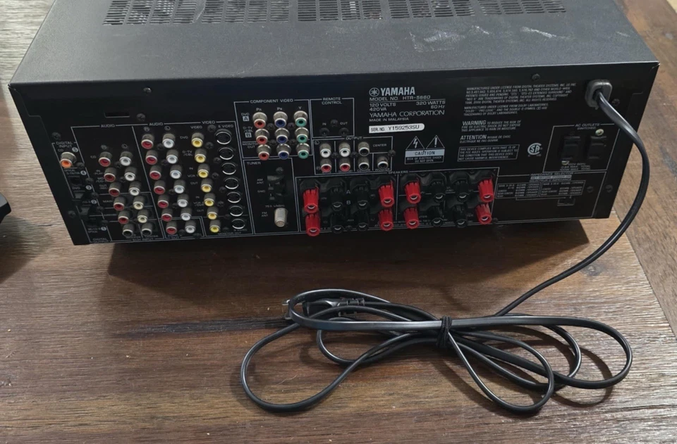 Yamaha HTR-5660 Digital Home Theater Receiver 6-Channel - Image 3 of 4
