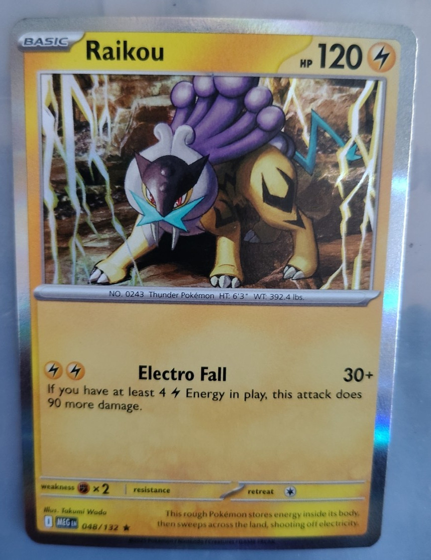 Raikou 048/132 ME01 Mega Evolution Holo Rare Near Mint