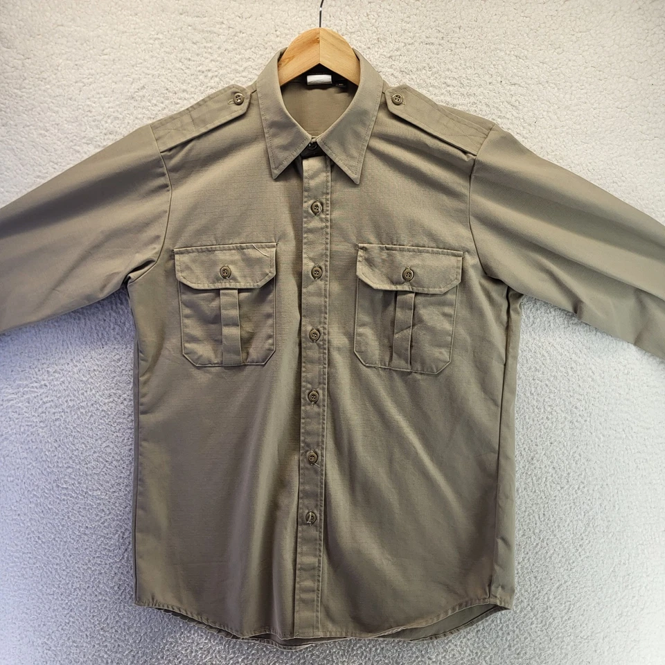 Camisa con botones Propper para hombre tostada media verano peso caqui táctica manga larga Foto 2 de 4