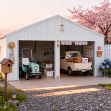 22'x23'x13' Outdoor Barn Shed Garage Heavy Duty Galvanized Steel Storage Shed