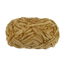 1 Skein Velvet Yarn Chenille Yarn 100g/3.5oz 87 Yards Polyester Soft Khaki
