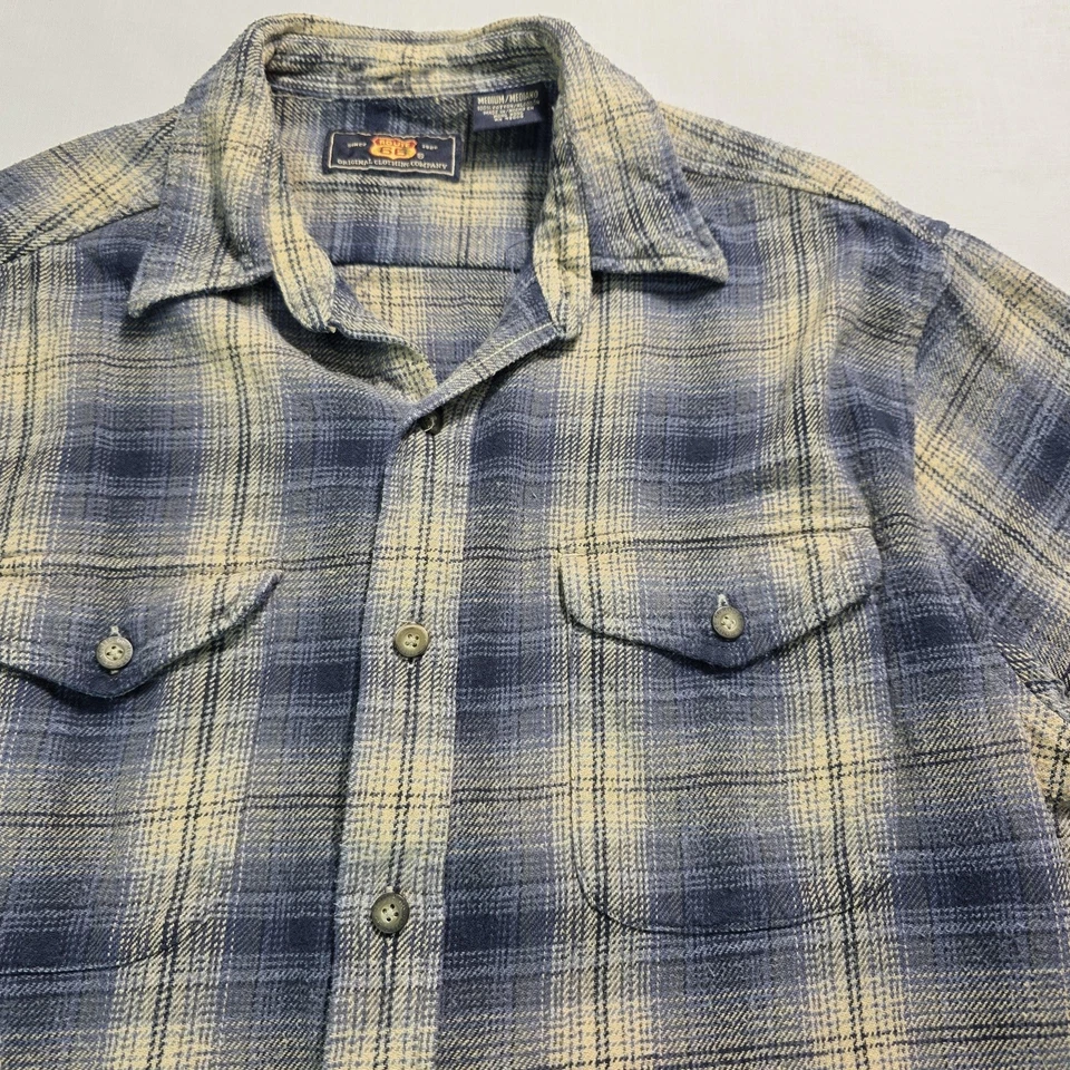 Camisa De Colección Route 66 Grunge Para Hombres Mediana Franela a Cuadros Botón Manga Larga Y2k Años 90 Foto 4 de 4