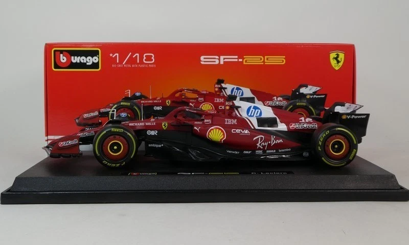 Burago BBurago F1 Ferrari SF-25 #16 Charles Leclerc 2025 1/18 18-16816#16 - Immagine 3 di 3