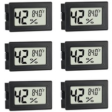 Mini Hygrometer Indoor Humidity Meter Thermometers 6 Pack... 
