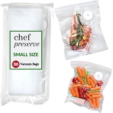 Chef Preserve Vacuum Sealer Bags Small Size 30 Bags
