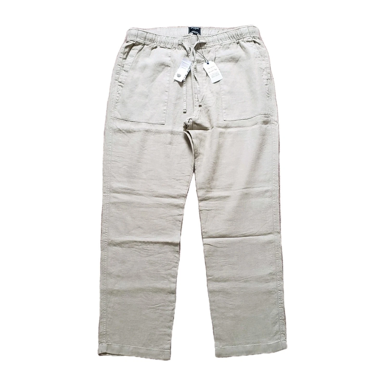 NWT Todd Snyder XL Straight Fit 100% Linen Beach Pant Desert Sage Pockets $198