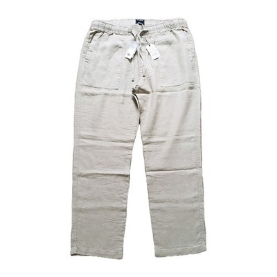 NWT Todd Snyder XL Straight Fit 100% Linen Beach Pant Desert Sage Pockets $198