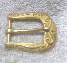 Small Gold Western Engraved Replacement Belt Buckle Great Usable Shape