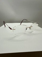 Silhouette Eyeglasses 5500 70 3530 Titan Gold/Fuchsia Rimless Austria 17-140mm