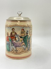 Vintage Marzi & Remy German Beer Stein Beer Garden Scene #15046