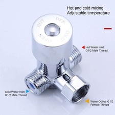 Hot Cold Water Mixing Valve Brass G1/2 Faucet Water Temperature Mixer