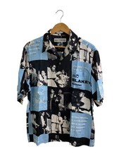 WACKO MARIA Short Sleeve Shirt S Rayon BLU All Over Pattern