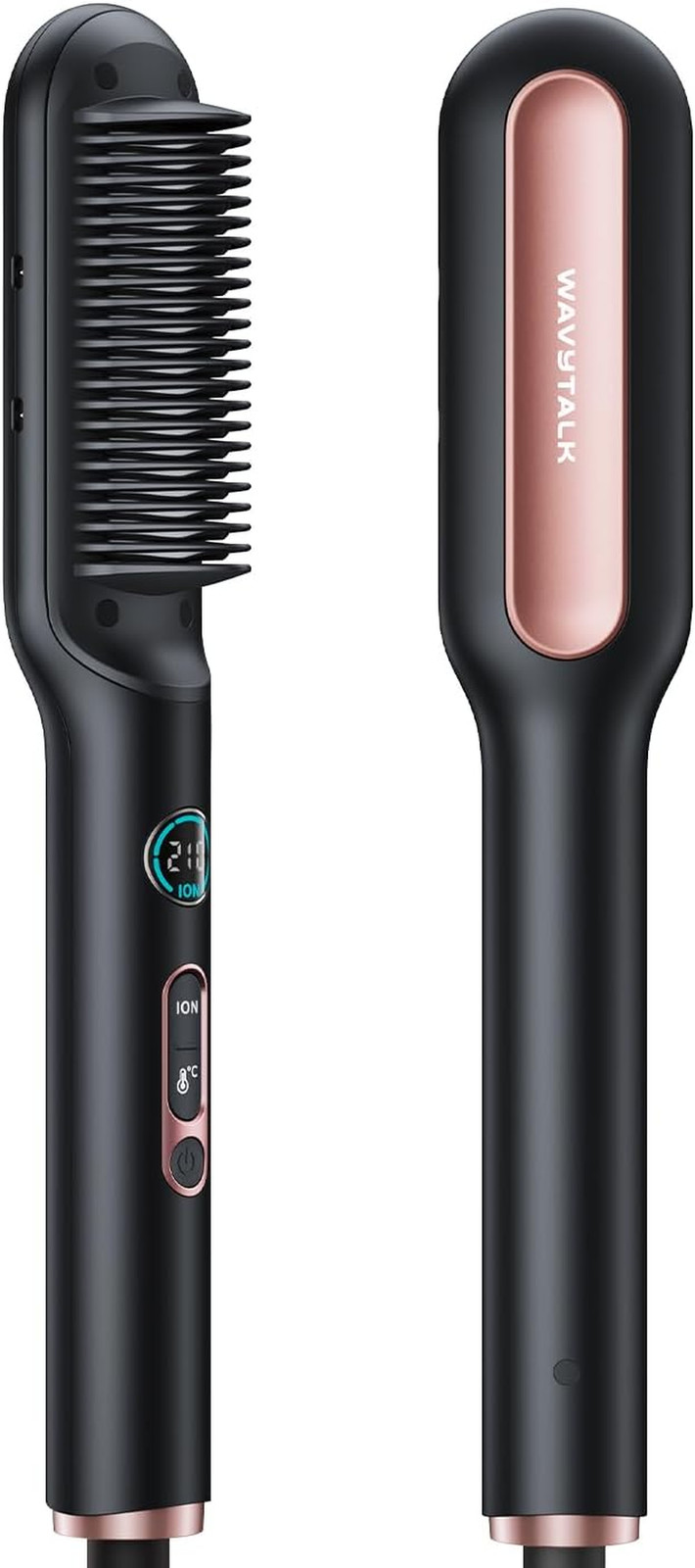 Spazzola Lisciante Professionale Ioni 2 in 1 - Tecnologia PTC Anti-Scottatura