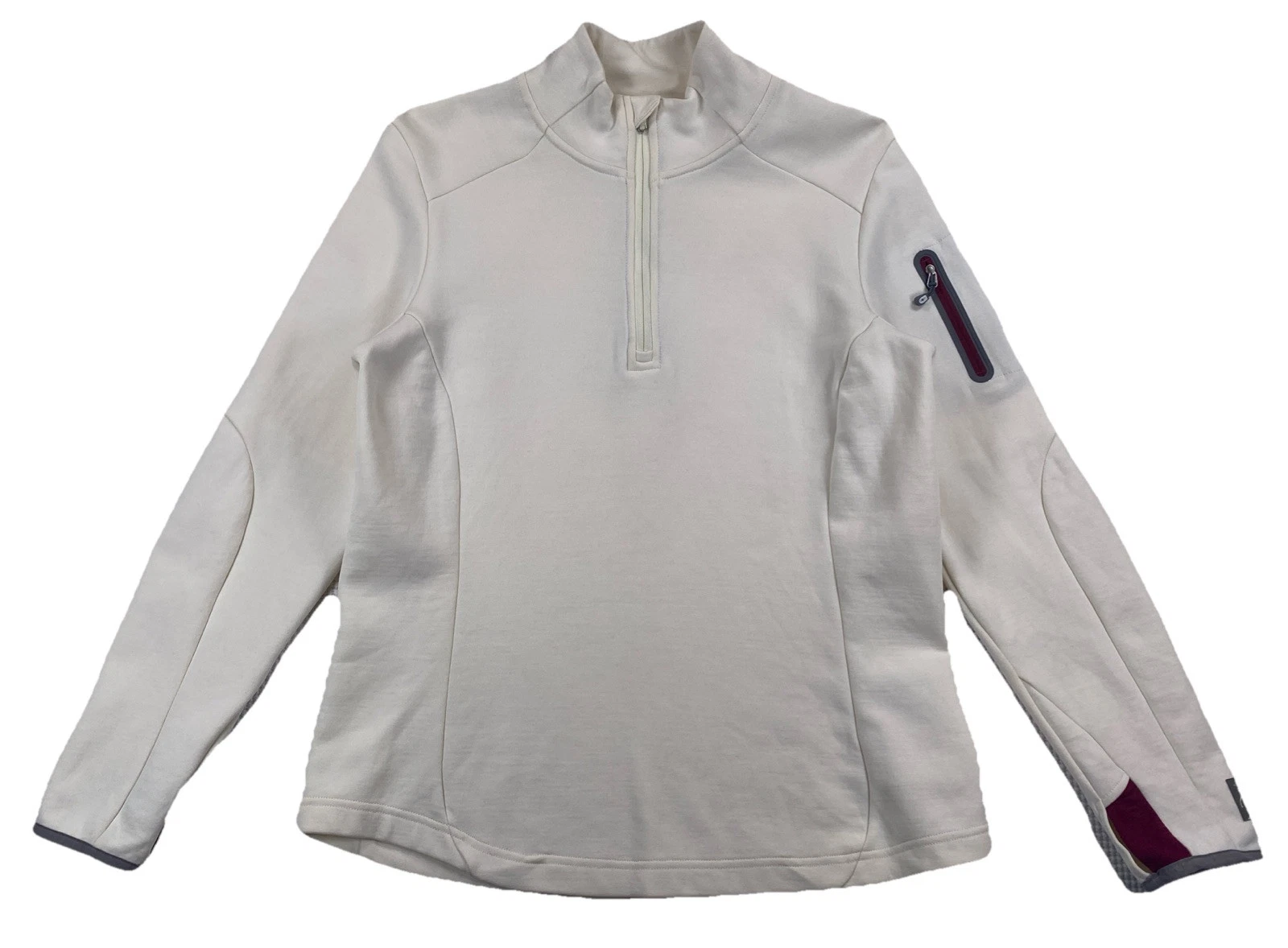 smartwool 1/4 zip activewear fleece thumb holes arm pocket 