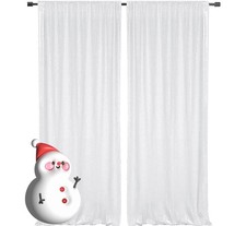 White Sequin Backdrop 2FTx8FT 2 Panels Curtains Glitter Party Decoration
