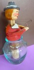 Hand-Carved Vintage German Wine Cork Stopper Mechanical Man Playing A Violin — photo 2